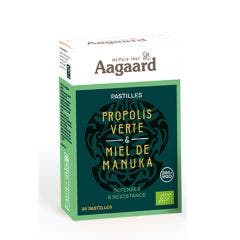 Propóleo verde y miel de manuka bio x36 pastillas Aagaard Propolis