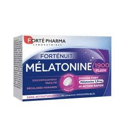 Melatonina 1900 Flash 30 Comprimidos Forté Nuit Fort dosage sans accoutumance Forté Pharma