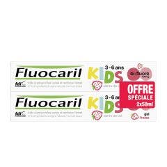 Gel dentífrico Kids Fresa 2x50ml 3-6 años Fluocaril