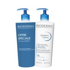 Crema Corporal Ultranutritiva 2x500ml Atoderm Ultra-nourrissant Peaux sensibles normales à sèches Bioderma