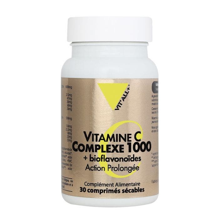 Vitamina C 1000 + Bioflavonoides 30 comprimidos rompibles Vit'All+