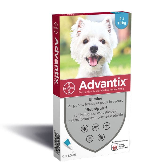 Pipetas Para Perros Pequenos De 4 A X6 10kg- Advantix Easypara
