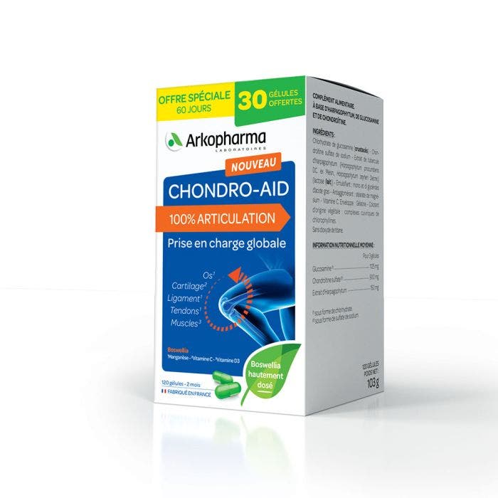 100% Articulaciones 120 Cápsulas Chondro-Aid Arkopharma